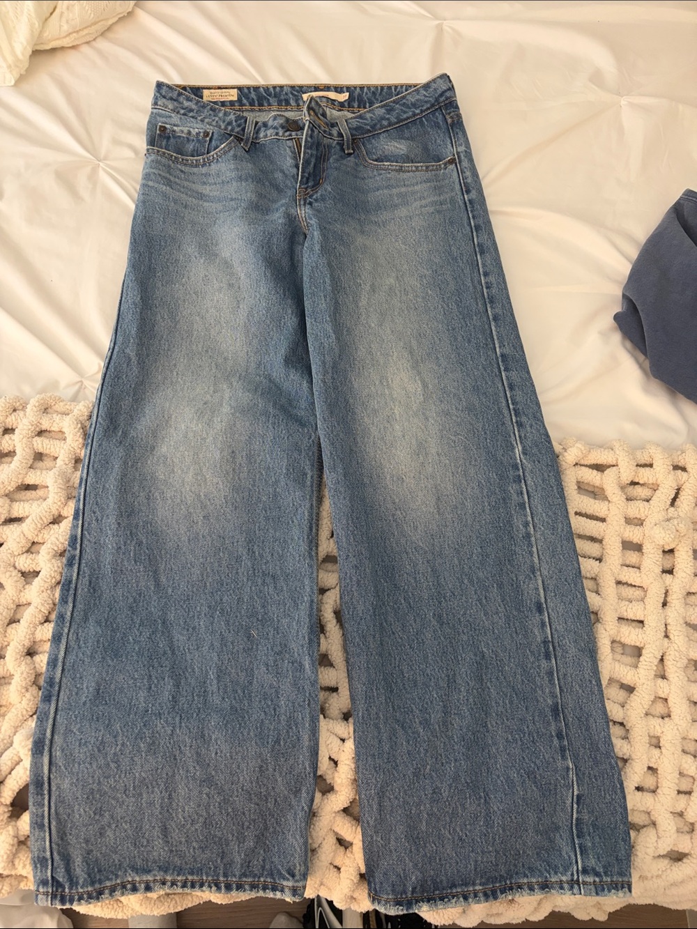 Levi's Light Blue Wide-Leg Jeans for Women (LOW LOOSE)